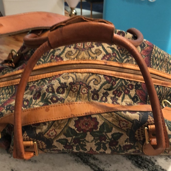 Very Rare Vintage Hartman “FLAME” Tapestry Weekender/duffle Bag - Picture 9 of 9